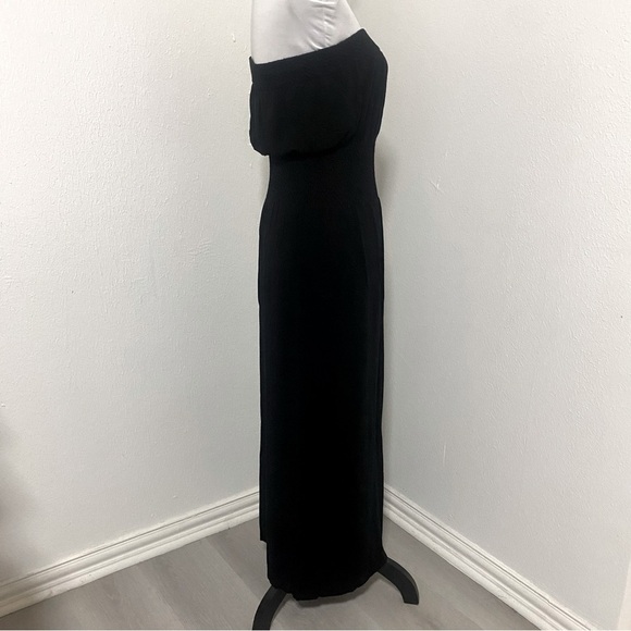 Lark + Grey Women’ Smocked Strapless Midi Casual Dress Lightweight Black S/M EUC - Picture 4 of 6